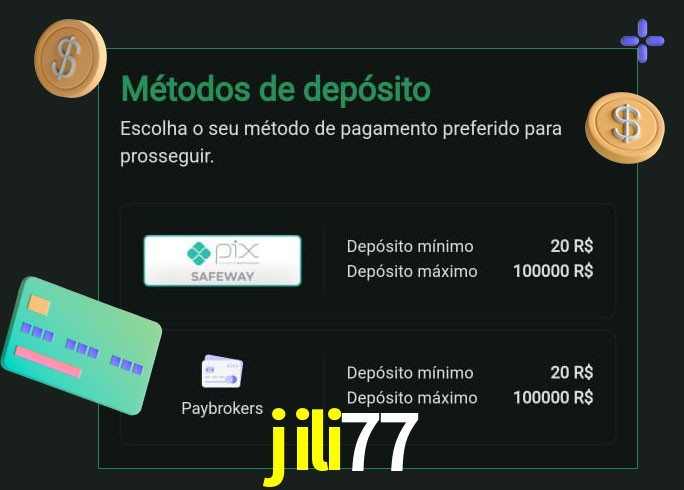 O cassino jili77 oferece uma grande variedade de métodos de pagamento